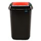 Мусорный бак PLAFOR Quatro bin seperate collection 657-04 (12л), черный с красной плавающей крышкой