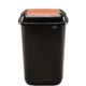 Мусорный бак PLAFOR Quatro bin seperate collection 657-05 (12л), черный с коричневой плавающей крышкой