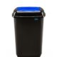 Мусорный бак PLAFOR Quatro bin seperate collection 657-03 (12л), черный с синей плавающей крышкой