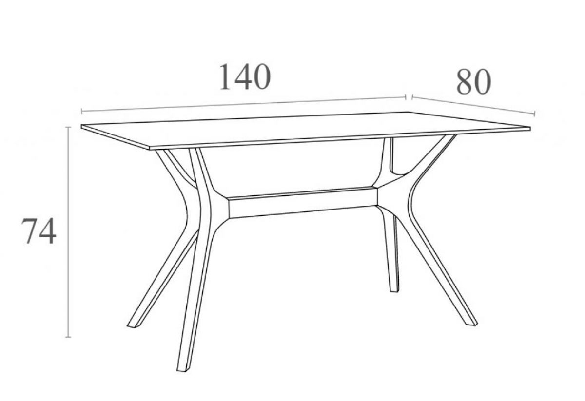 Стол пластиковый Ibiza Table 140