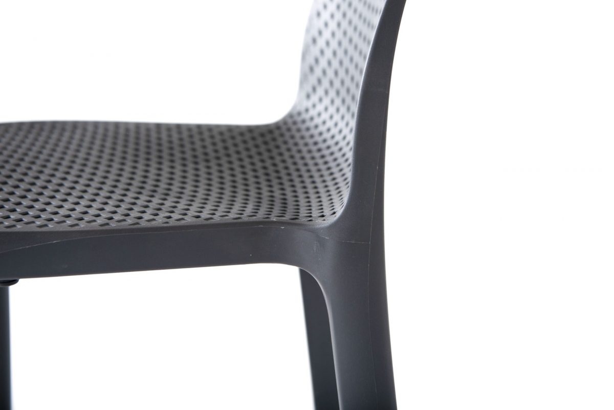 "Севилья" барный стул из пластика, цвет темно-серый