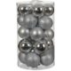 Набор пластиковых шаров 23шт (15шт*Ø7cм, 8шт*Ø8см) серебро
