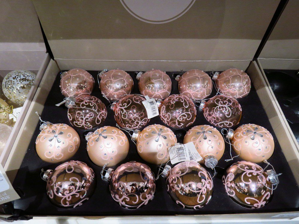 Стеклянный шар Ø7cм розовый 4 видa (Минимальная партия отгрузки 18 шт.)