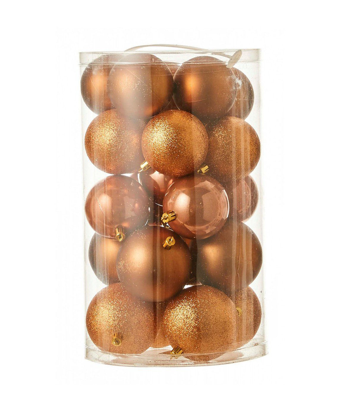 Набор пластиковых шаров 23шт (15шт*Ø7cм, 8шт*Ø8см) коричневый