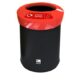 Урна для мусора Leafield EcoAce (52л) - 81901 черная с красной открытой крышкой