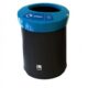 Урна для мусора Leafield EcoAce (52л) - 81901 черная с синей открытой крышкой