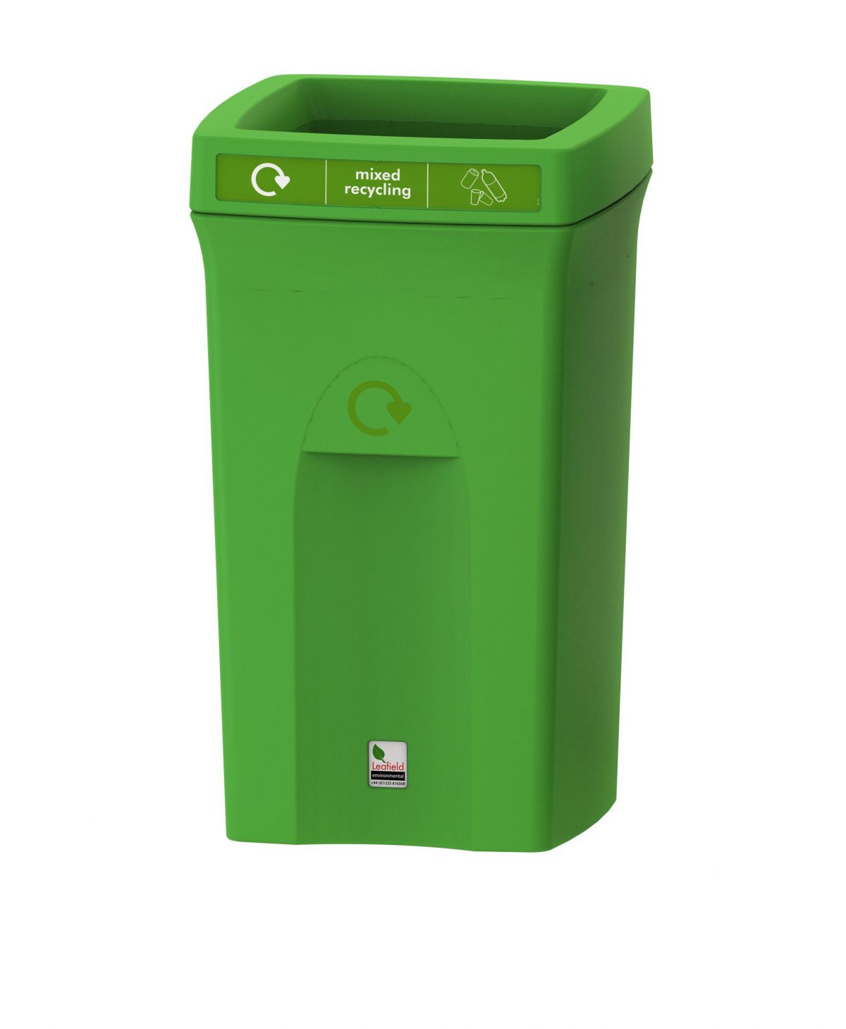 Контейнер для мусора Leafield Envirobin Open (100л) - 81155 зеленый с открытой крышкой