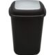 Мусорный бак PLAFOR Quatro bin seperate collection 657-00 (12л), черный с серебристой плавающей крышкой