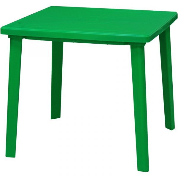 Стол пластиковый квадратный, зелёный