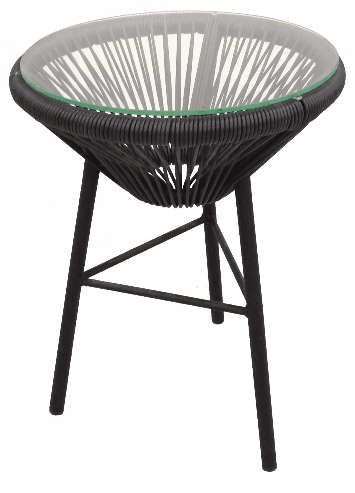 Комплект кофейный ACAPULCO (стол, арт. AC002 и 2 кресла, арт. AC001), черный