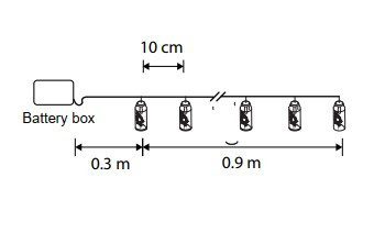 Гирлянда баночки на батарейках Luca Lighting теплый белый свет (10 ламп, длина гирлянды 90 см)