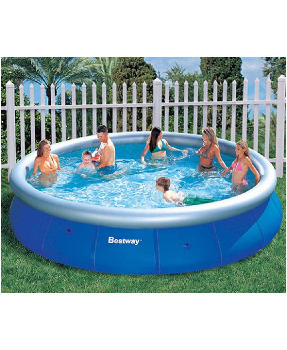 Бассейн BESTWAY 15x42 Fast Set Pool, с надувным бортом, 457х107 см (57023)