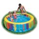 Бассейн BESTWAY Multi-Colored Pool детский, надувной пол, перегородки, ремк.183х183х61см (51038B)