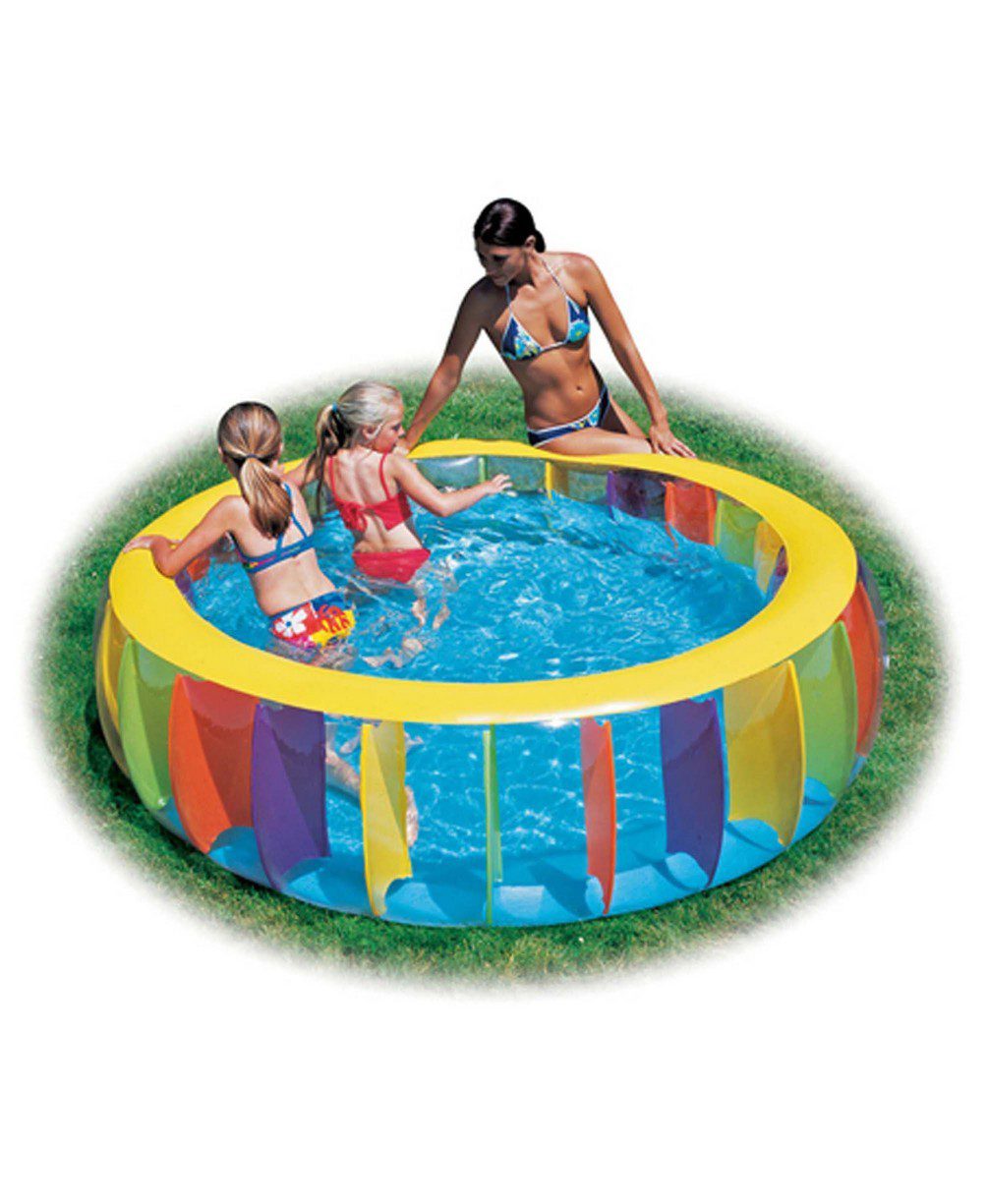 Бассейн BESTWAY Multi-Colored Pool детский, надувной пол, перегородки, ремк.183х183х61см (51038B)