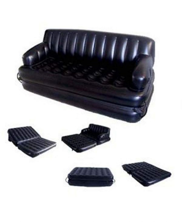 Диван-кровать BESTWAY трансформер 5 в 1, внешний электронасос, цвет черный, 152х193х64см (75038)