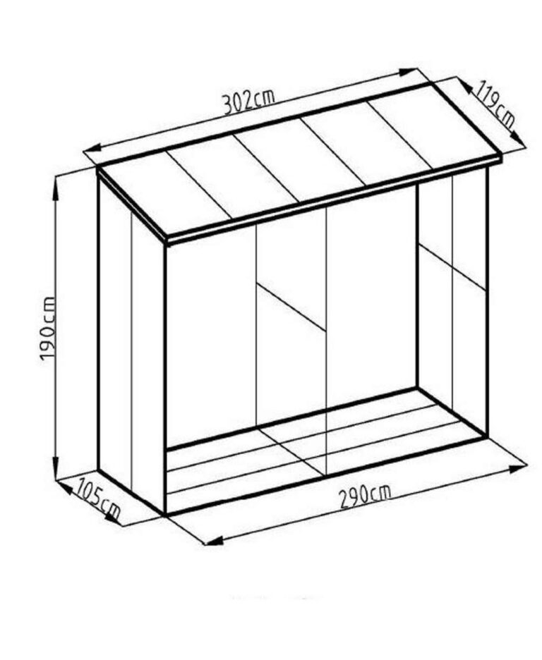 Проект дровницы с размерами