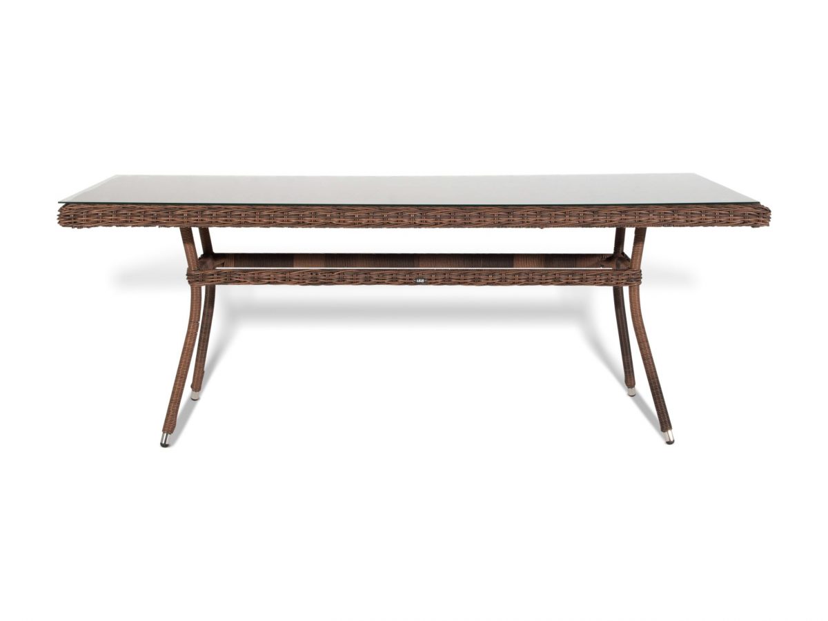 "Латте" плетеный стол из искусственного ротанга, цвет коричневый 200х90см