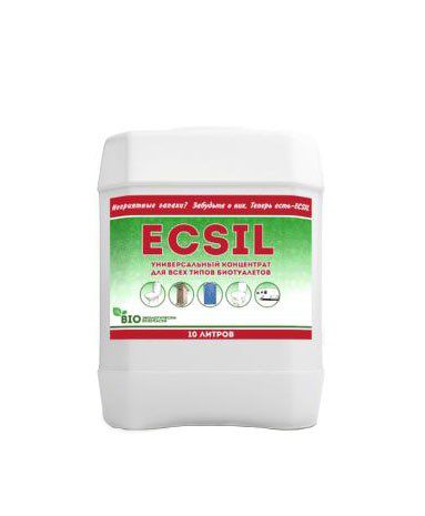 Жидкость для туалетных кабин и биотуалетов ECSIL, 10 л.