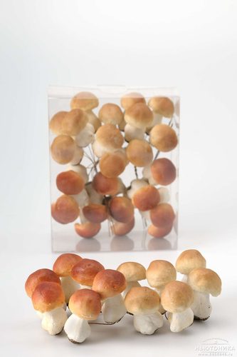 Искусственные грибы, набор 24 шт, 5 см