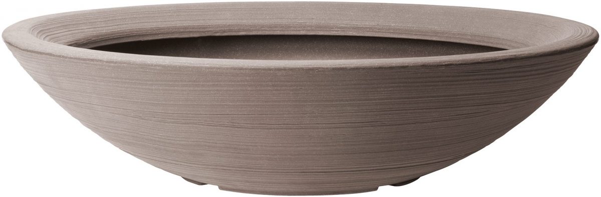 Кашпо Варезе круглое (Varese Low Bowl 60cm) тем.коричневое