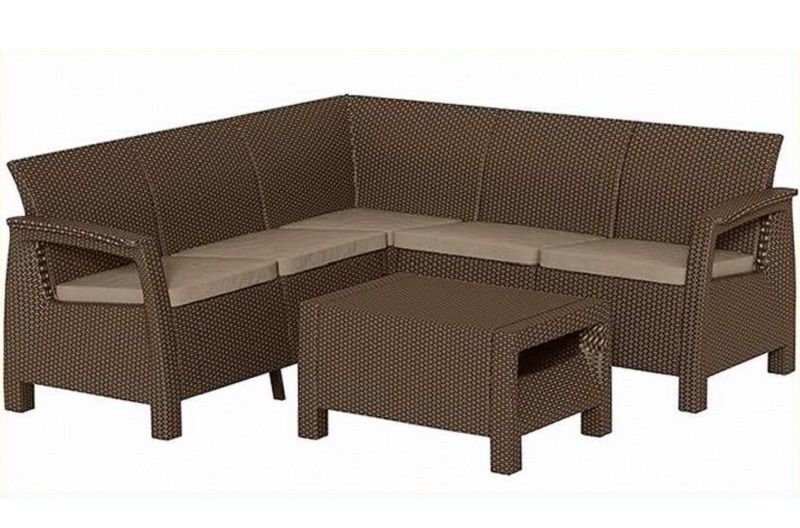 Комплект угловой мебели CORFU Relax Set, коричневый