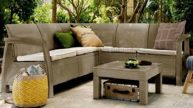 Комплект угловой мебели CORFU Relax Set, коричневый