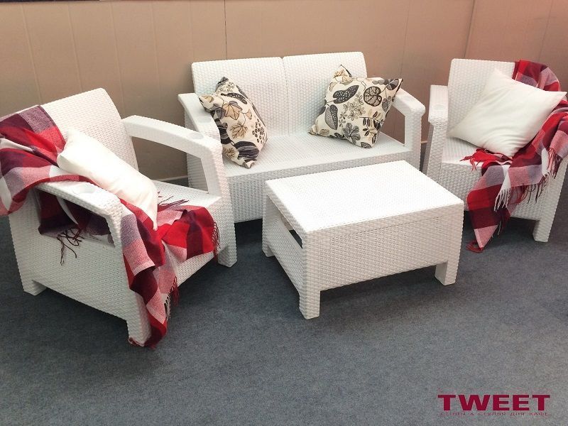 Комплект уличной мебели TWEET Terrace Set, белый