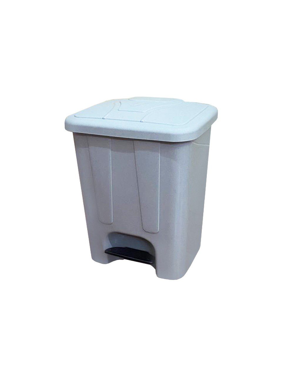 Бак TELKAR Waste bucket cornered (25л) с крышкой и педалью, белый