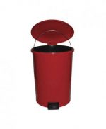 Бак TELKAR Waste bucket round (40л) с крышкой, педалью и внутренним ведром, красный