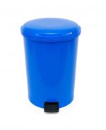 Бак TELKAR Waste bucket round (40л) с крышкой, педалью и внутренним ведром, синий