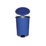 Бак TELKAR Waste bucket round (40л) с крышкой, педалью и внутренним ведром, синий