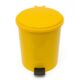 Бак TELKAR Waste bucket round (40л) с крышкой, педалью и внутренним ведром, желтый