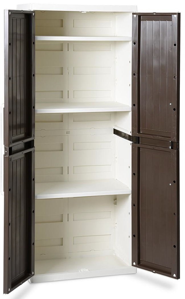 Шкаф TOOMAX WOOD LINE S, 2-х дверный с 3 полками, арт. 256, коричневые дверцы