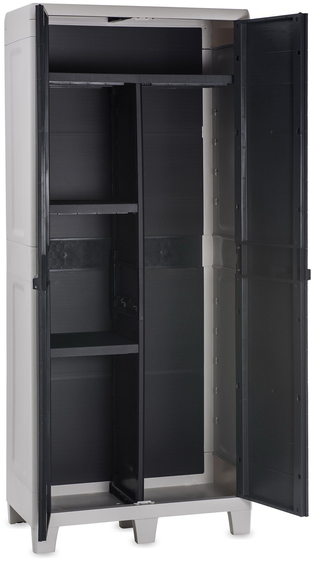 Шкаф TOOMAX WOODY'S XL (глубокий), 2-х дверный с 3 полками, арт. 076, дверцы антрацит