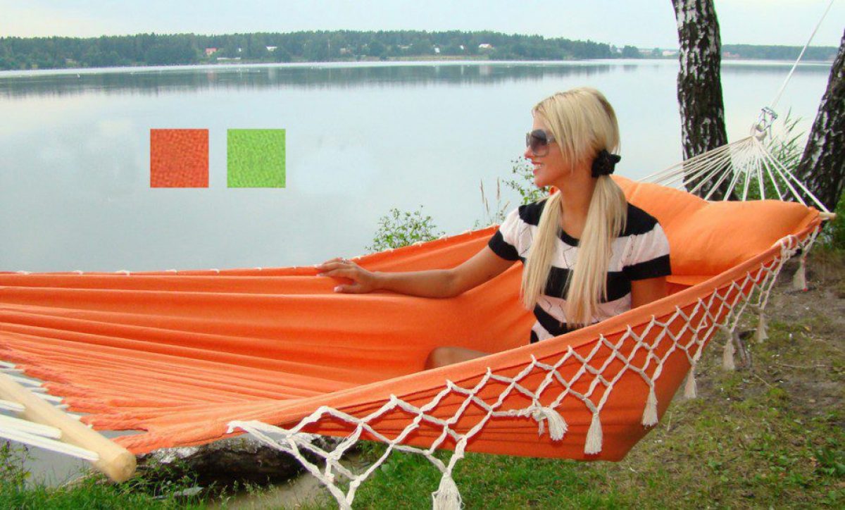 TANGO гамак одноместный, цвет оранжевый + подарок чехол для подушки!