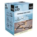 Гирлянда на батарейках Luca Lighting теплый белый свет с таймером отключения 6 часов (48 ламп, длина гирлянды 360 см)