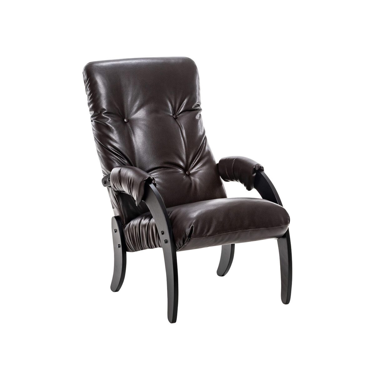 Кресло для отдыха Модель 61 Венге текстура, к/з Varana DK-BROWN