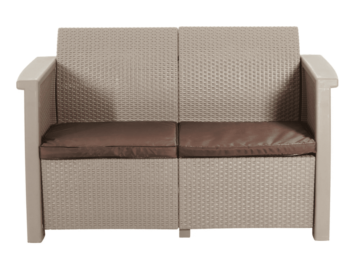 Диван пластиковый Толедо (Toledo Love Seat) капучино (производство Россия)