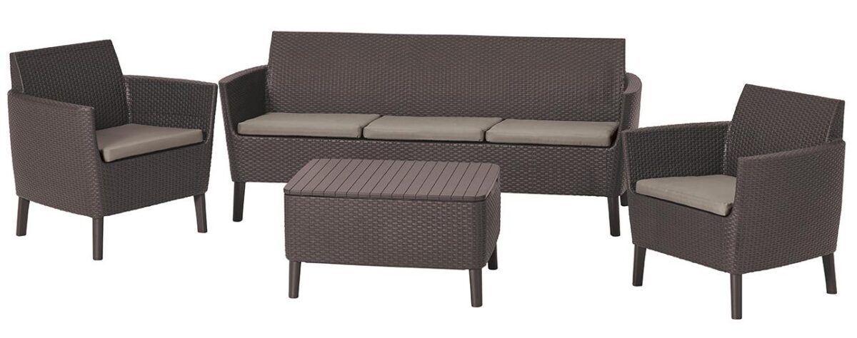 Комплект Салемо трипл сет (Salemo 3 seater set) коричневый